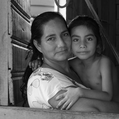 Native woman mother in Amazonia