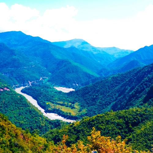 The Green Mountain in Great Himalayan Ranges.
