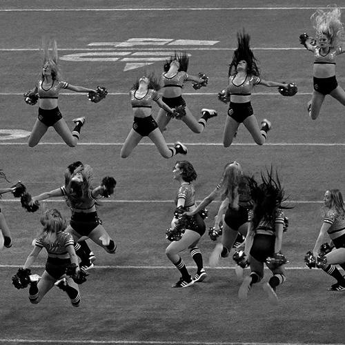 Dancing motions of Cheerleaders