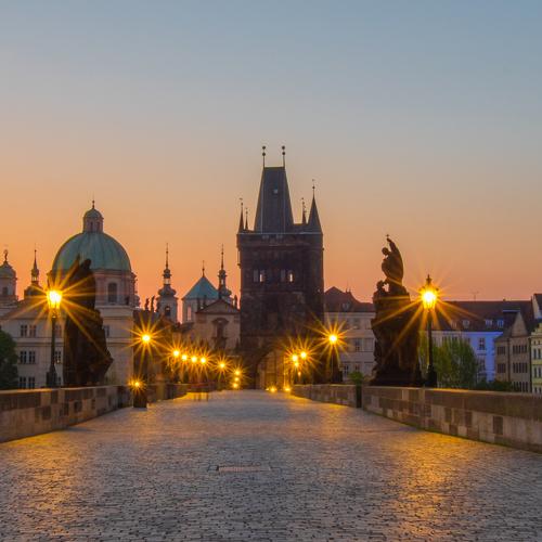 Sunrise  on Charles Bridge
