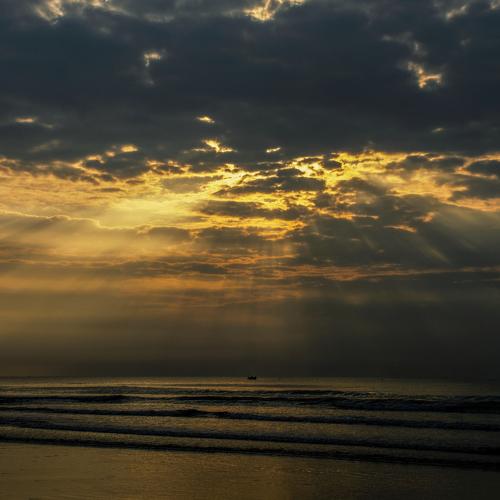 Shadow with sun ray