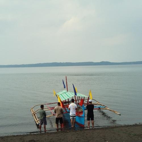 Fishing boat by the seashore
