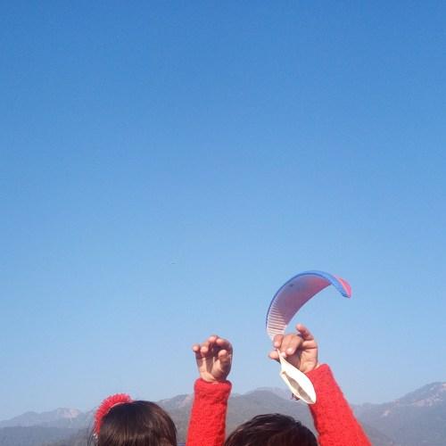 Paraglider in hands