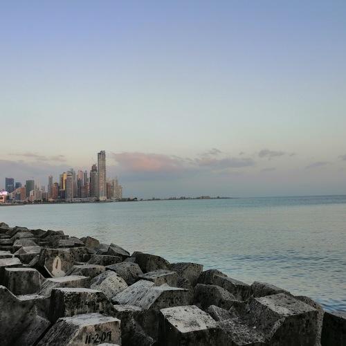 Sunset in Panama coastal belt