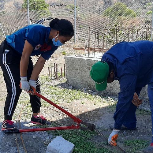 Female in Construction at Bansone Training Center Timor Leste