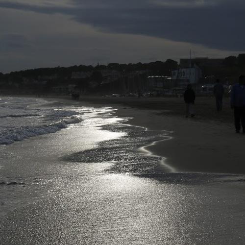 Meer am Strand in der Nähe von Barcelona