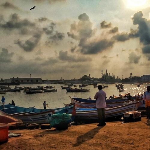 Evening at sea side