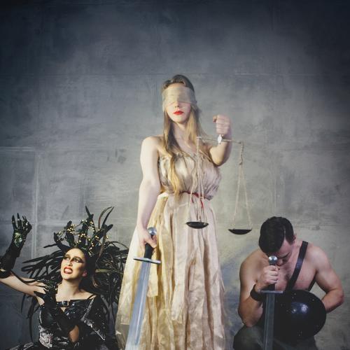 Lady Justice, Medusa Gorgon and Perseus