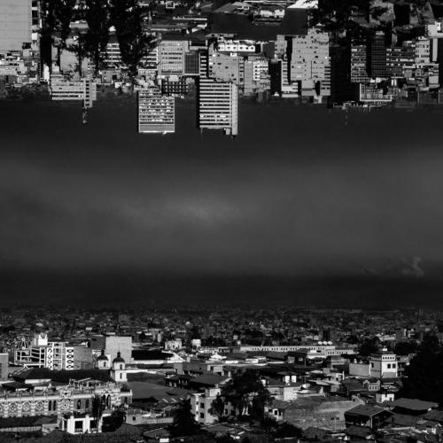 High pollutions levels in Bogotá City to horizon