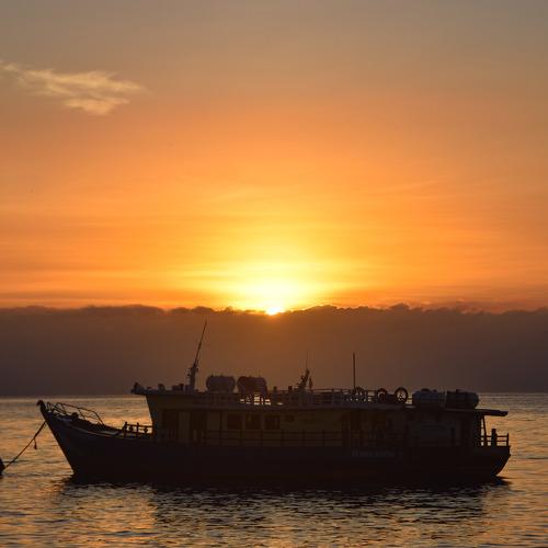 Morning view at Ternate city, North Maluku, Indonesia..