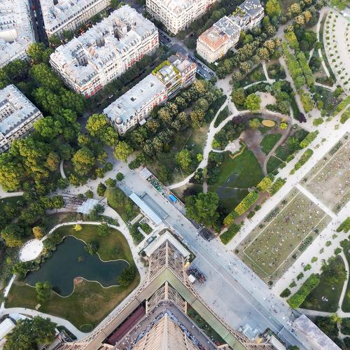 Looking Down Tower Eiffel