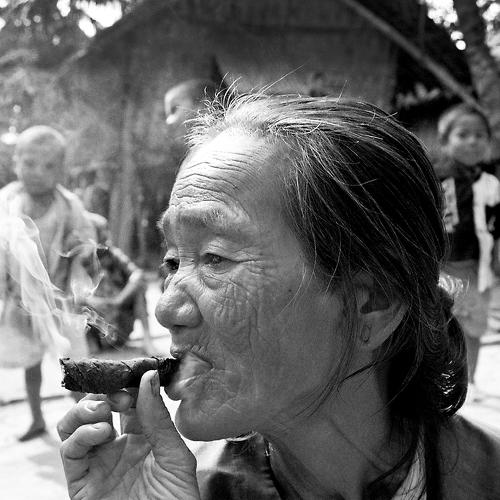 Granny smoking