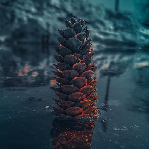 Шишка в луже