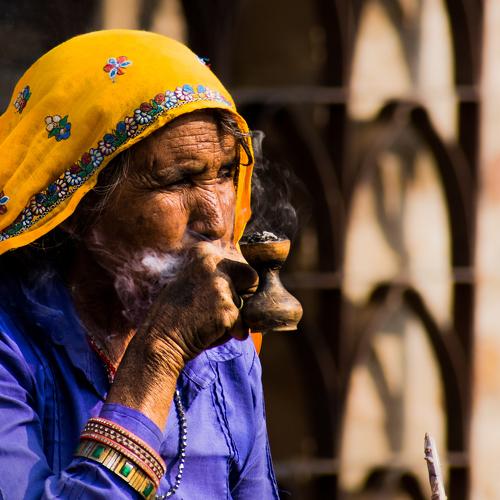 The smoking lady