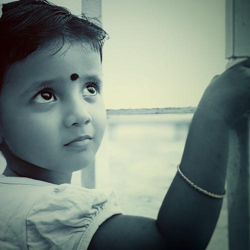 A quarantined little Girl.