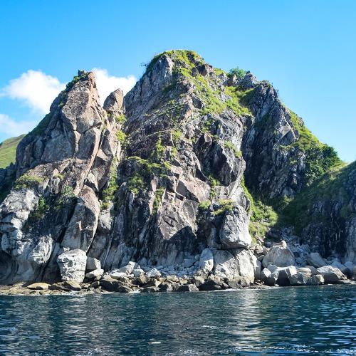 Hill and sea at Labuan Bajo, Nusa Tenggara Timur, Indonesia..