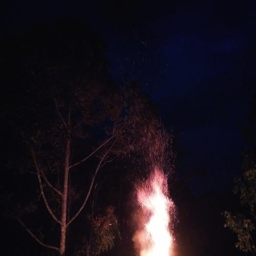 A Woman Figure in Fire