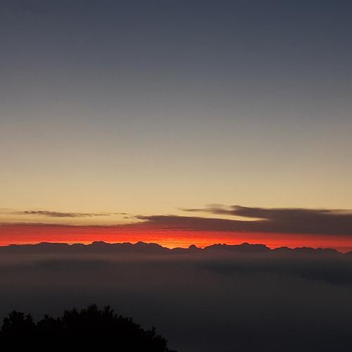Sunset on earth