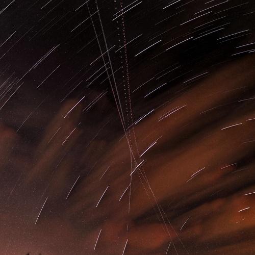 Star trail in night