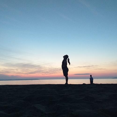 Sunrise on a Beach.