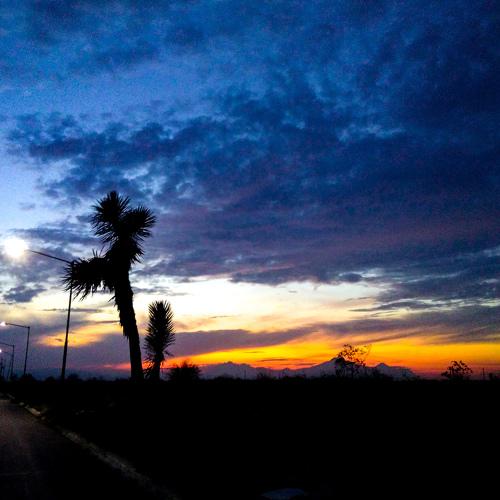 Atardecer acuareable.
