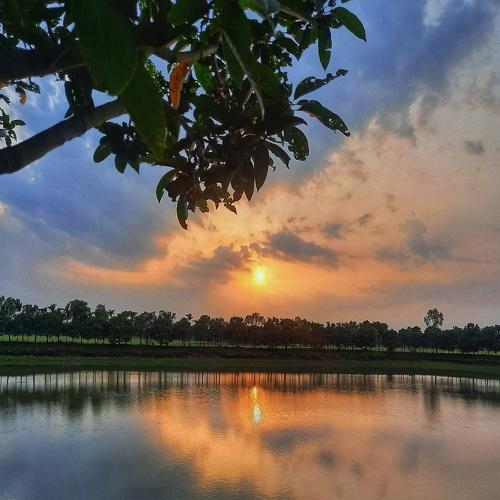 village sunset