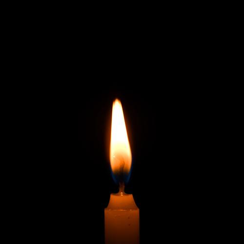 Single Burning Candle