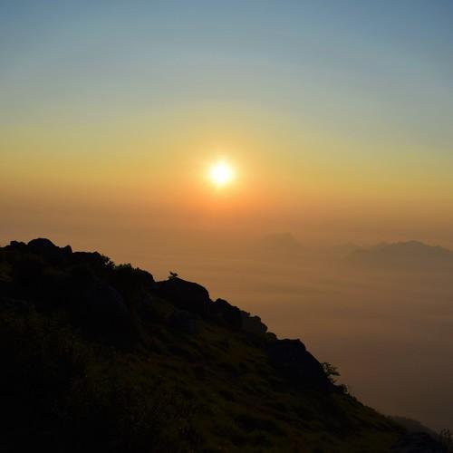 Foggy Mountain Sunrise