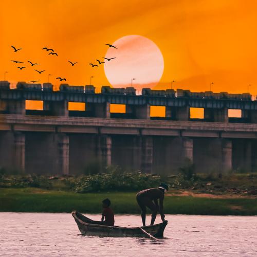 A fisherman with his son