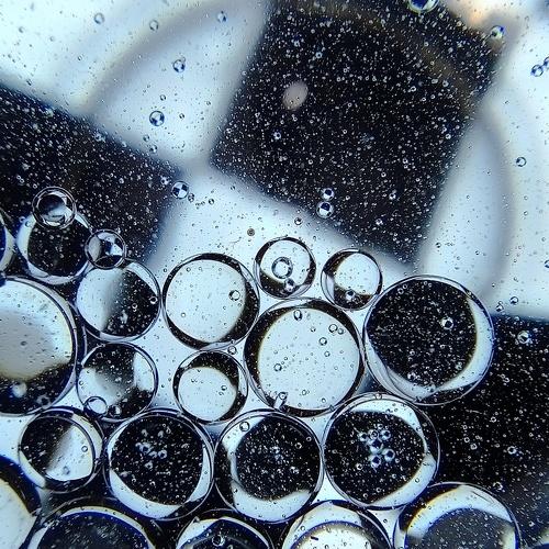 Oil + water bubbles