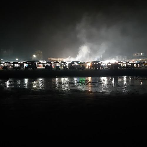 Beach From Sea at Night