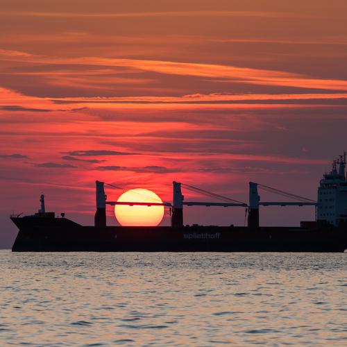 Sunset on board