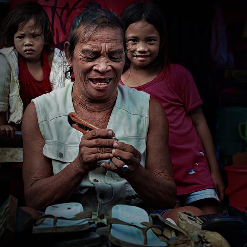 The happy shoemaker