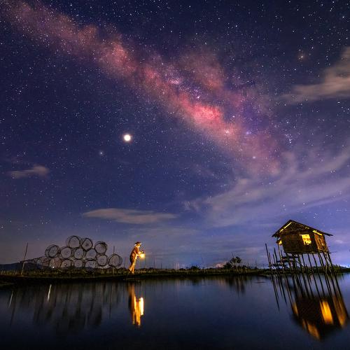 Milky Way at Inle Lake.