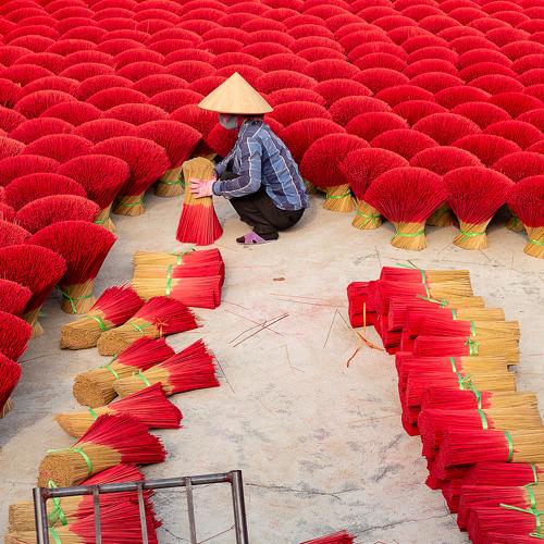 Drying incense sticks