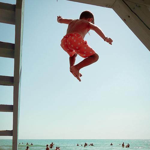 Superhero landing. Albania, August 2020.