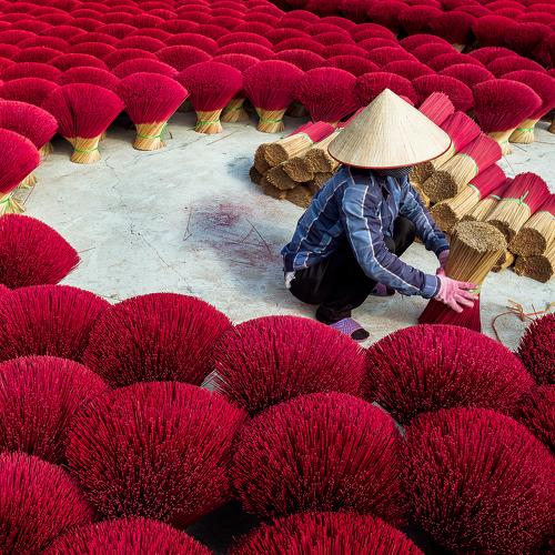 Drying incense sticks