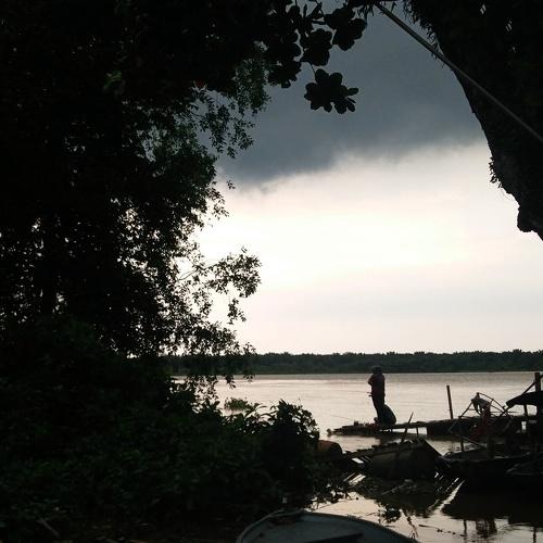 Fishing Along The Perak River Before The Storm.