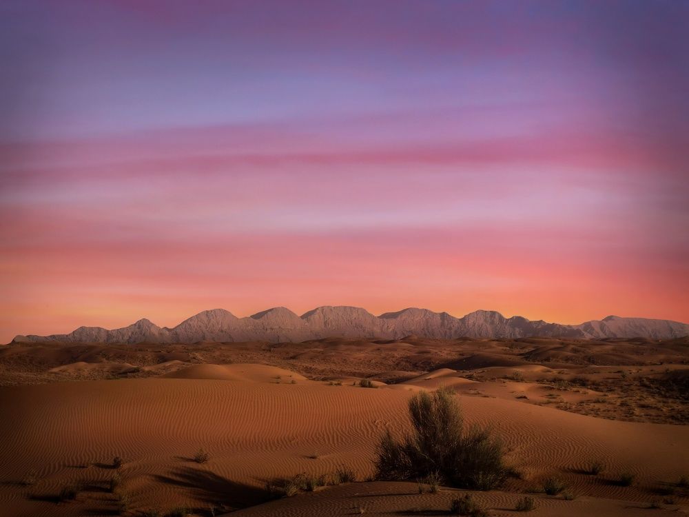 Desert at sunset