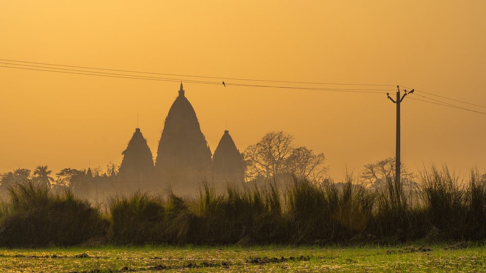 Architecture amid sunset