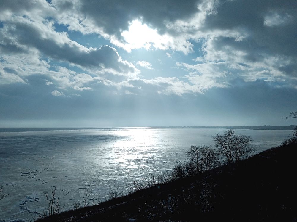 Азовский залив зимой.