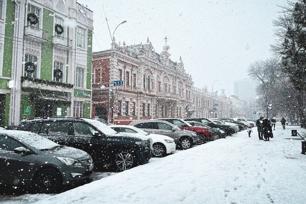 Снежный старый город