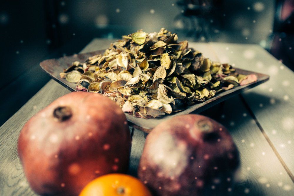 Winter, Fruits Vitamins Red Pomegranates Orange