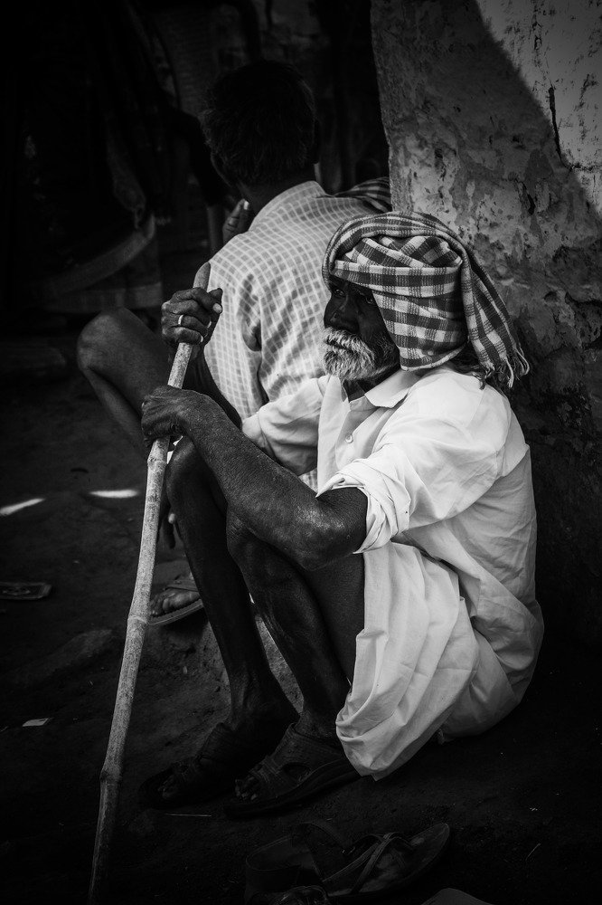 Black and White male portrait