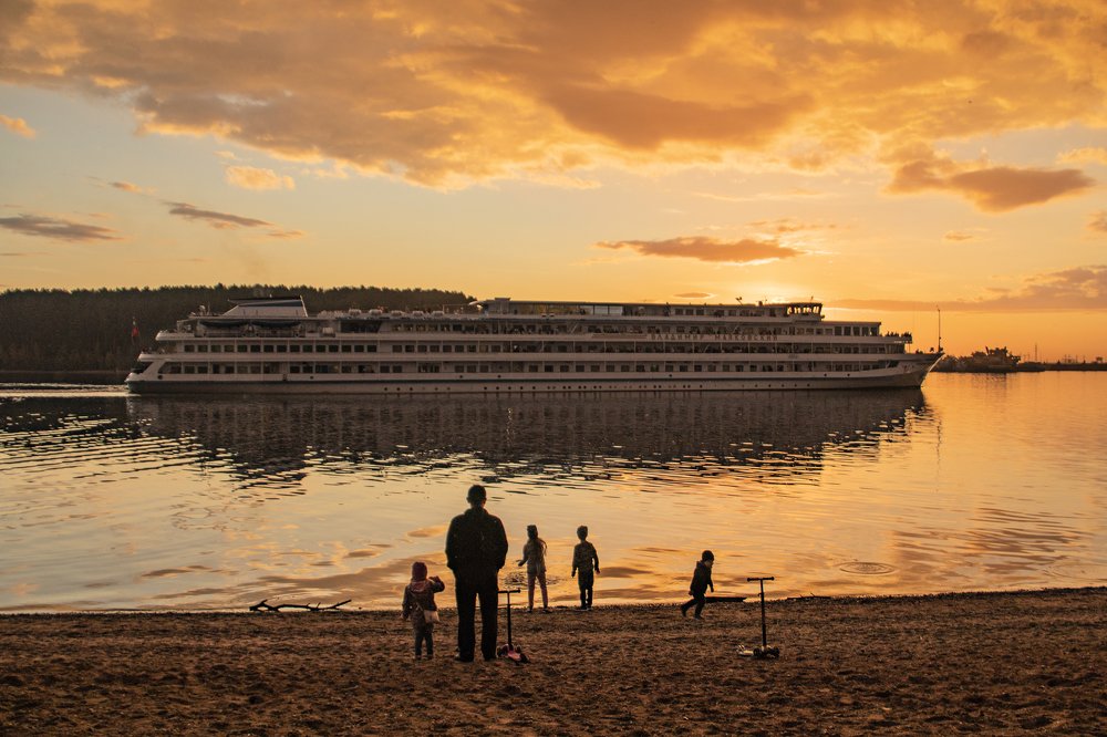 на прогулке